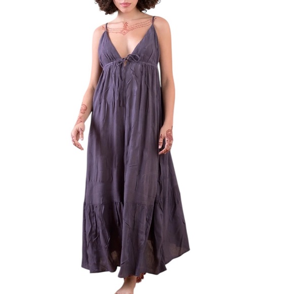Dresses & Skirts - 202. Gray Viscose Maxi Dress